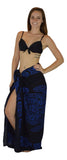 Sarong TTL-6-F - Turtle With Border in Blue