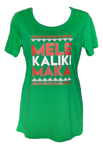 MELE KALIKIMAKA - WOMENS - GREEN