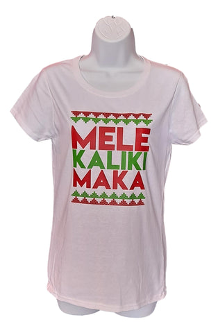 MELE KALIKIMAKA - WOMENS - WHITE