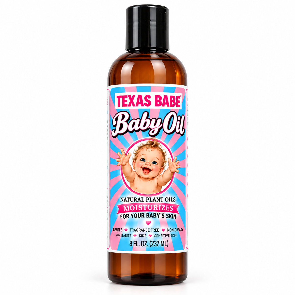 Texas Babe Baby Oil – Lavender | Gentle, Nourishing Plant-Based Skincare | 8 fl oz