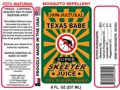 Skeeter Juice - Natural Mosquito Repellent Oil 8 oz