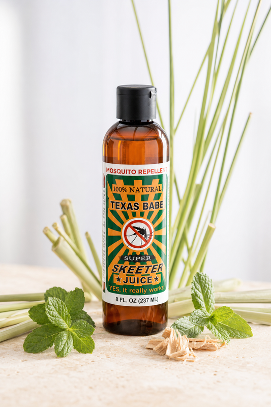 Skeeter Juice Natural Mosquito Repellent | DEET-Free Essential Oil Blend 8 Oz