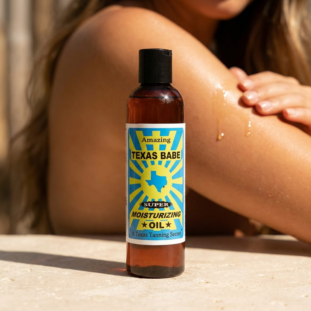 Texas Babe Super Moisturizing Oil – TXBABEMO-8 - Natural Body Oil, Mineral Oil Free, 8 oz