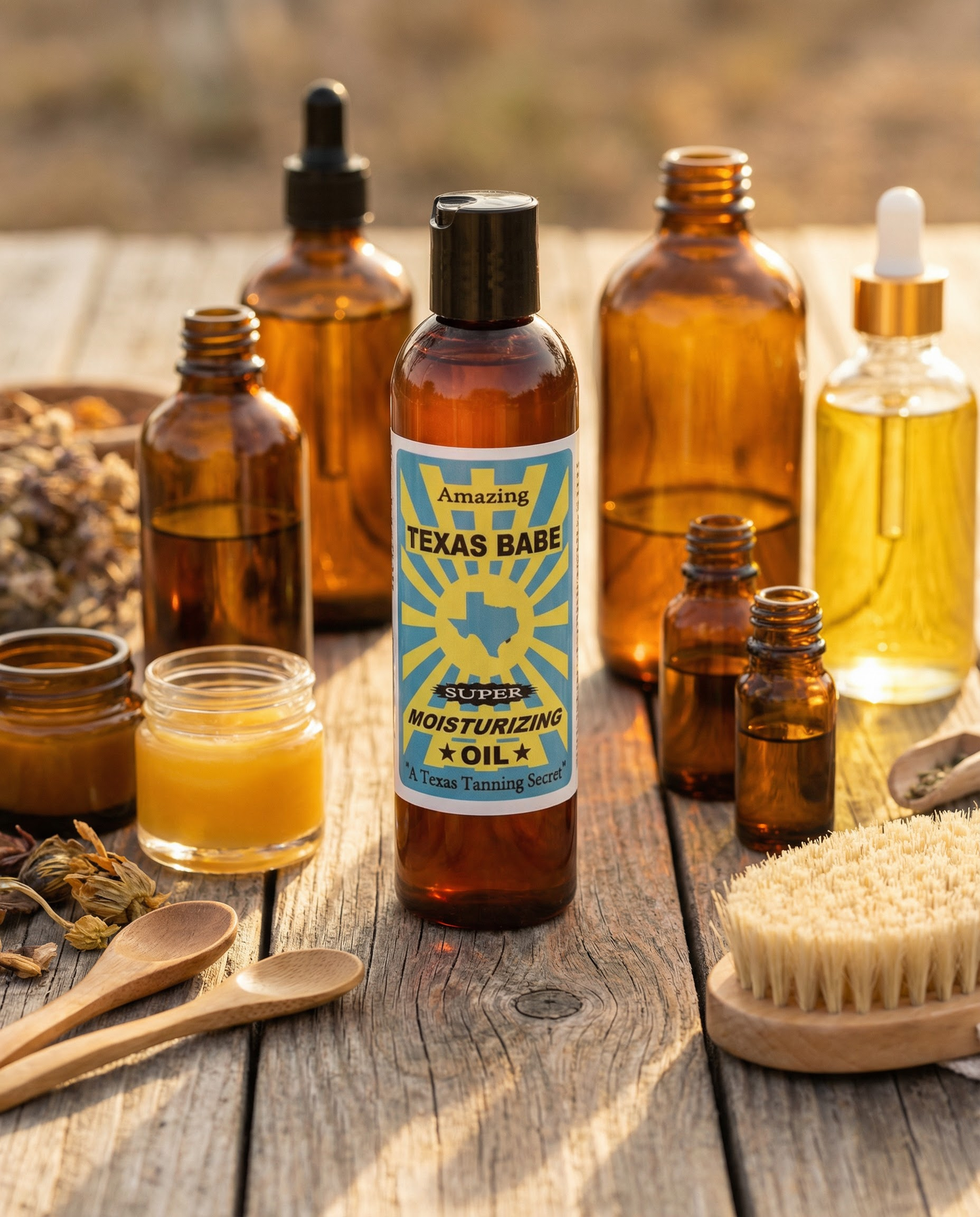 Texas Babe Super Moisturizing Oil – TXBABEMO-8 - Natural Body Oil, Mineral Oil Free, 8 oz