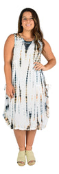 Antigua Dress - ANTIG-929 - Tye Dye Taupe Resort Dress