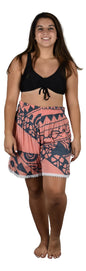 Beach Babe Shorts BBX-2222-XL Pink and Blue Hawaiian Print