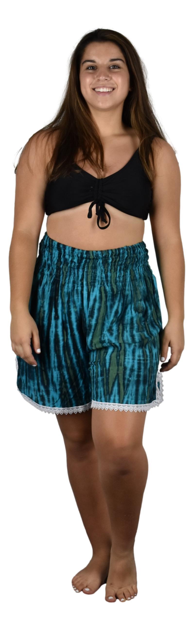 Beach Babe Shorts BBX-915-XL Blue Tie Dye