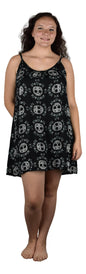 Bali Dress Short - BD-2950-S Black and Gray Sugar Skulls