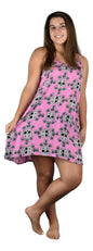Bali Dress Short - BD-2951-S Pink Sugar Skulls