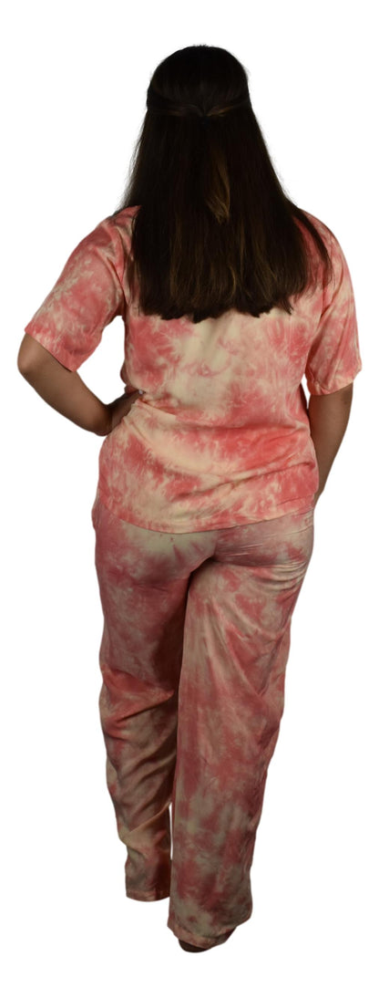 Day Jamma Set – DJ-501-L/XL Pink Tye Dye – Large/XL