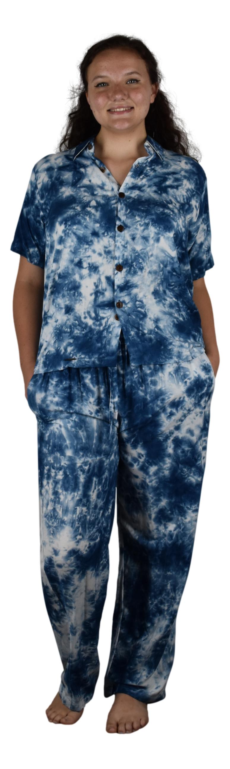 Day Jamma Set – DJ-506-XXL Blue Tye Dye – XXL