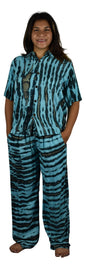 Day Jamma Set – DJ-915-XXL Blue and Black Tye Dye - XXL