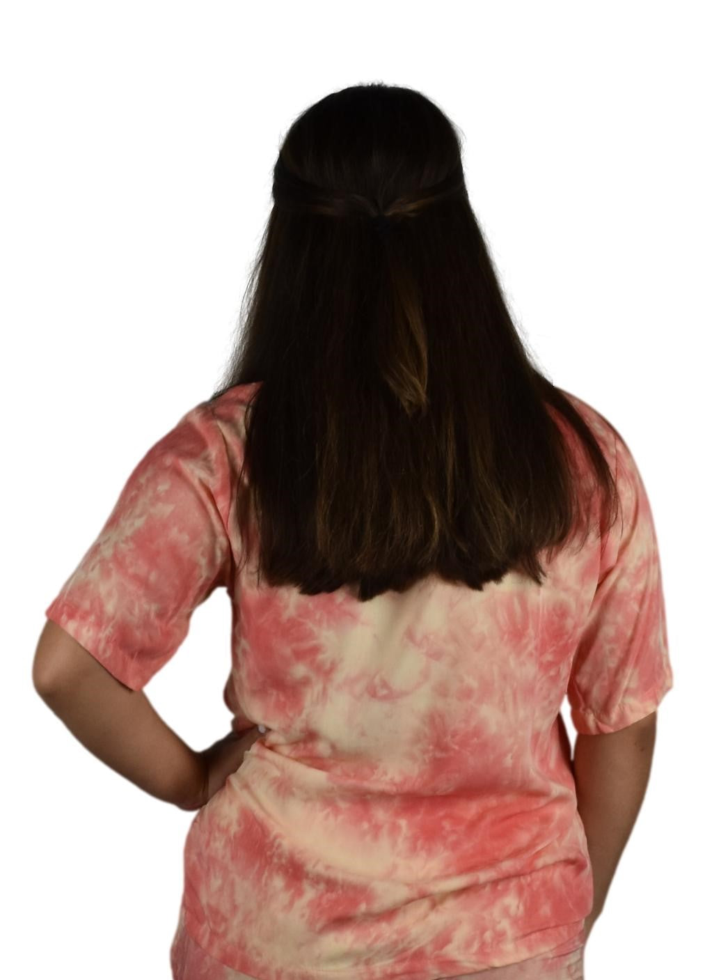 Day Jamma Button Down Top – DJT-501-L/XL - Pink Tye Dye Large/XL