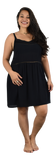 Hanalei Dress – HAN-10 – Solid Black, Elastic Back Resort Dress
