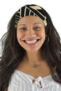 Headband & Scrunchie Set – HB-SCR-2020 – Black and Beige Hawaiian Tribal