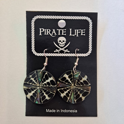 Shell Earrings – JE-ADELE - Natural Abalone Shell Round