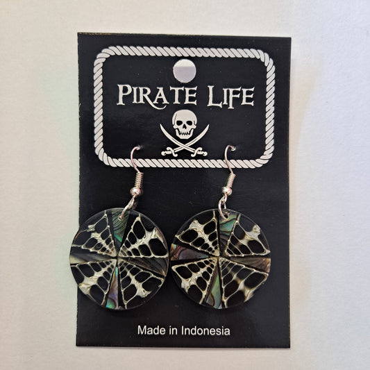 Shell Earrings – JE-ADELE - Natural Abalone Shell Round