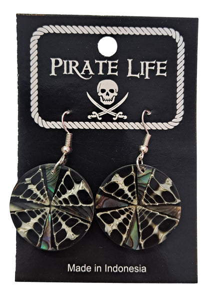 Shell Earrings – JE-ADELE - Natural Abalone Shell Round