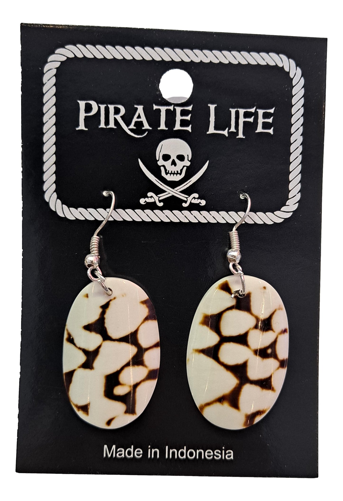 Shell Earrings – JE-CARRIE- Natural Cone Shell Oval