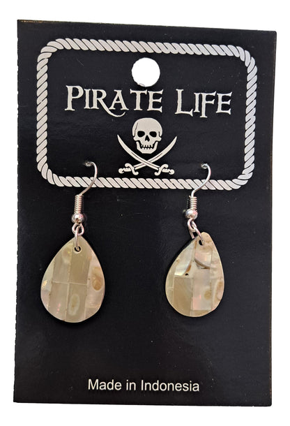 Shell Earrings – JE-HAZEL- Natural Light MOP Teardrop Mosaic