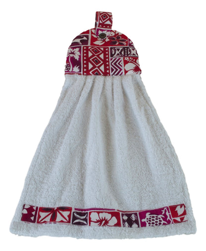 Kitchen Towel - KT-1 - Red Hawaiian Print