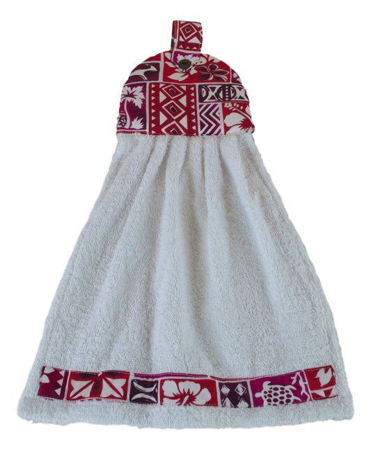 Kitchen Towel - KT-1 - Red Hawaiian Print