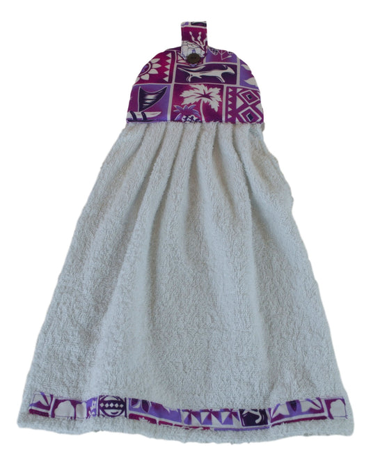 Kitchen Towel - KT-7 - Purple Hawaiian Print