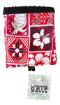 Luggage Handle Wrap – L-1 - Red Tropical Hawaiian Print Luggage Grip