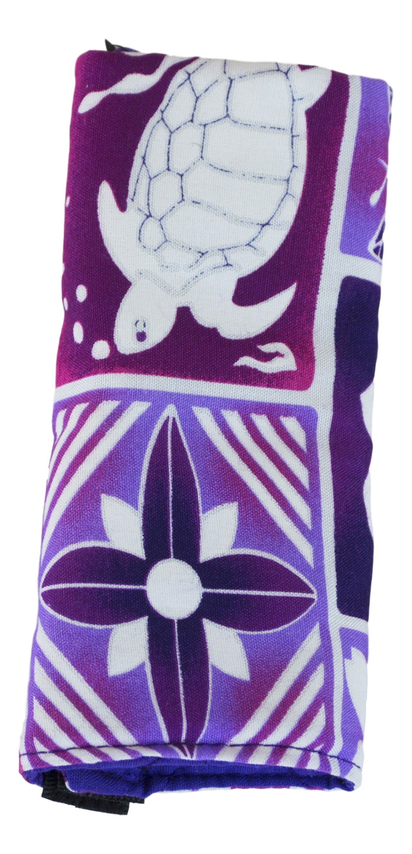Luggage Handle Wrap – L-7 – Purple Tropical Hawaiian Print Luggage Grip