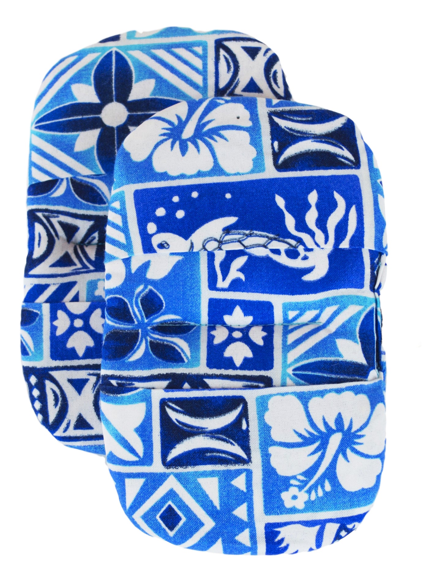Maui Micro Mitt – MM-6 – Blue Hawaiian Print Mini Oven Mitt
