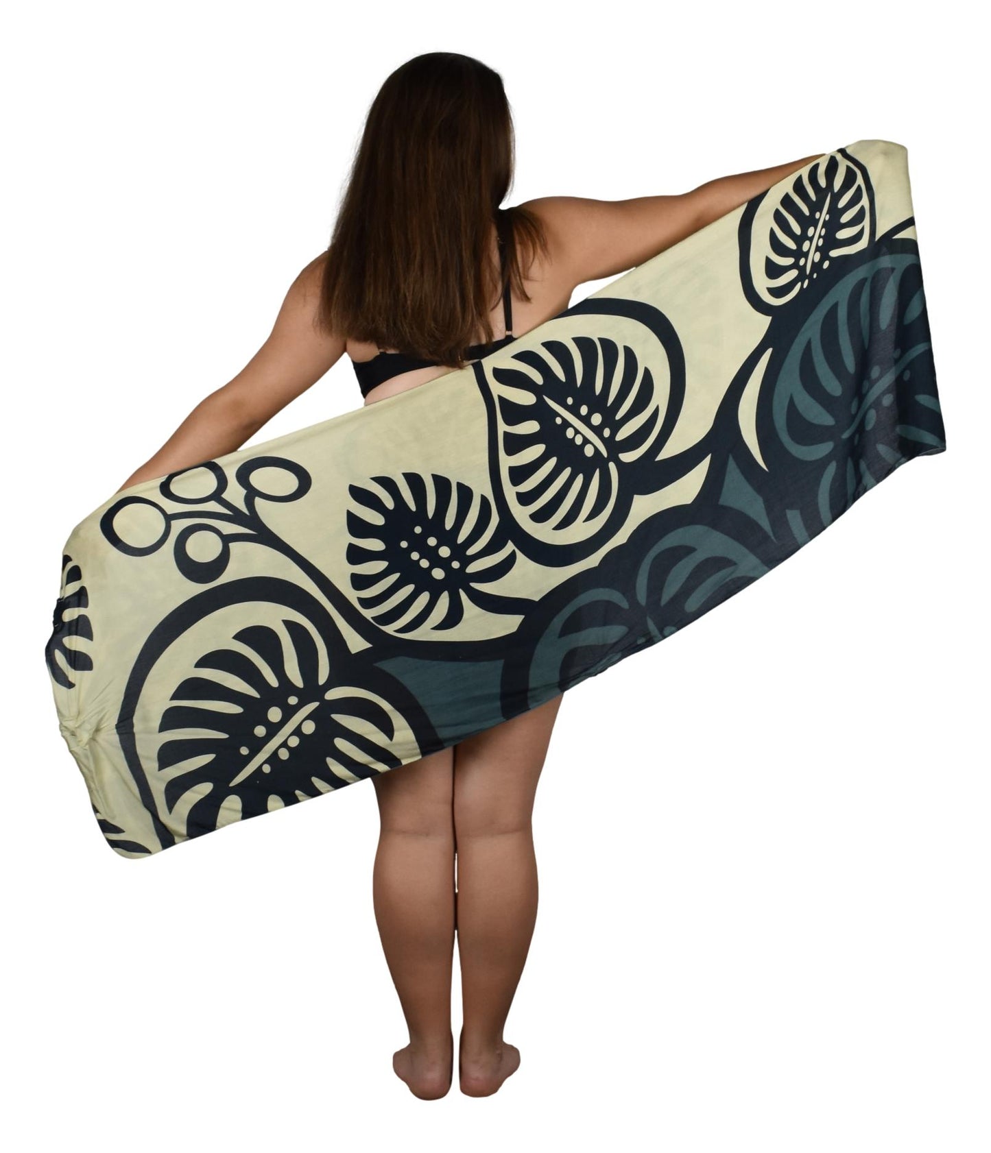 Sarong MON2-20-H - Monstera Gray & Tan