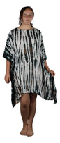 Kihei Poncho - P-919 – Taupe Tie Dye Print Resort Cover Up