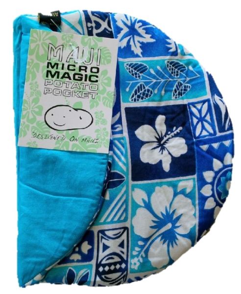 Potato Pocket - PP-6 - Microwave Potato Bag – Blue Hawaiian Tropical Print