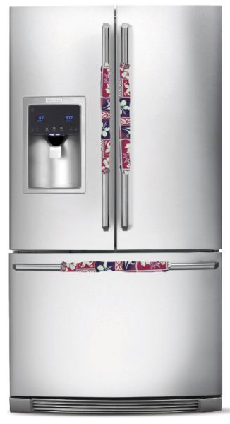 Refrigerator Handle Wrap – R-7 - Purple Hawaiian Print Kitchen Handle Cover