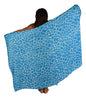 Sarong SAR-3506-F - Animal Print Giraffe Blue