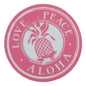 Sticker - SC-LPPK-2 - Love Peace Aloha, Pink, 2 inch