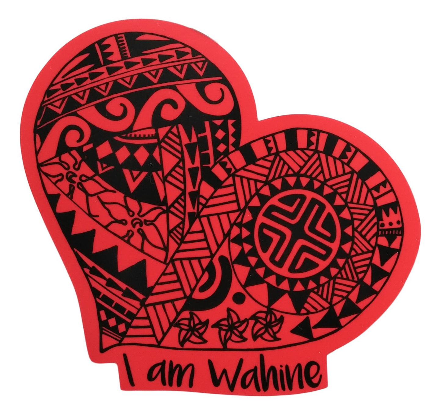 Sticker - SH-IAMRD-6 - I am Wahine - Red 6 Inch