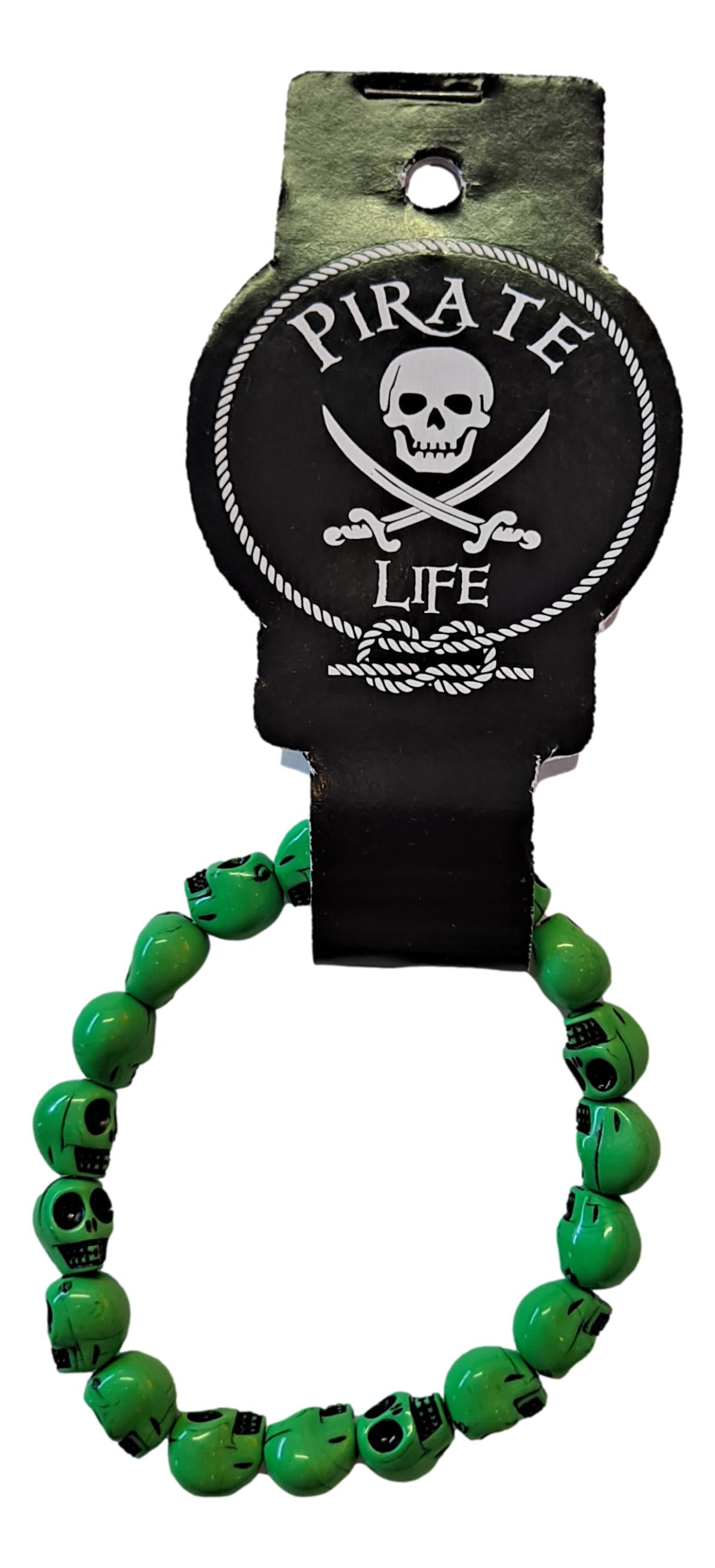 Skull Stone Stretch Bracelet – JB-SK-1 – Green Pirate Life
