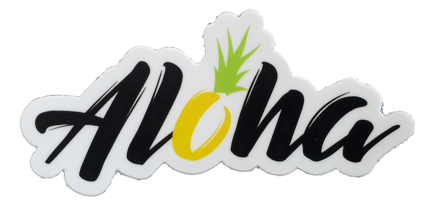 Sticker - SR-ALHPIN - Aloha Pineapple Cutout 3.68 inch