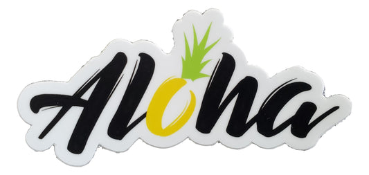 Sticker - SR-ALHPIN - Aloha Pineapple Cutout 3.68 inch