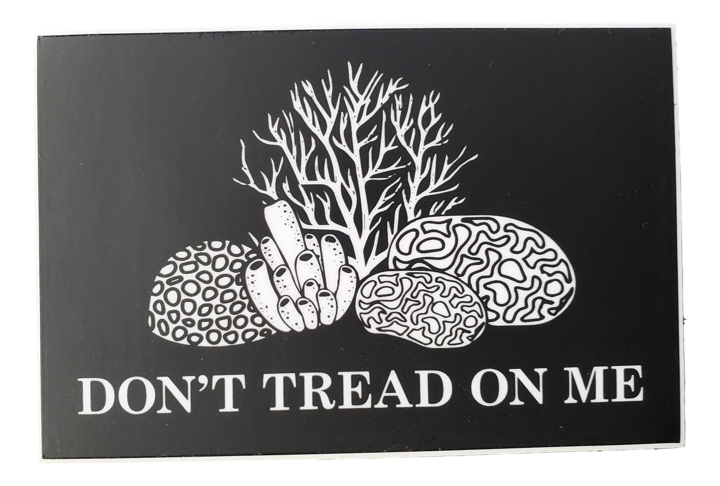 Sticker - SR-DTOMCORB-4 - Don't Tread on the Coral - Black - 4.5 inch