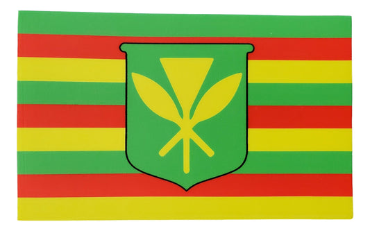 Sticker - SR-FLGKNKMA-4 - Kanaka Maoli Flag 4 inch