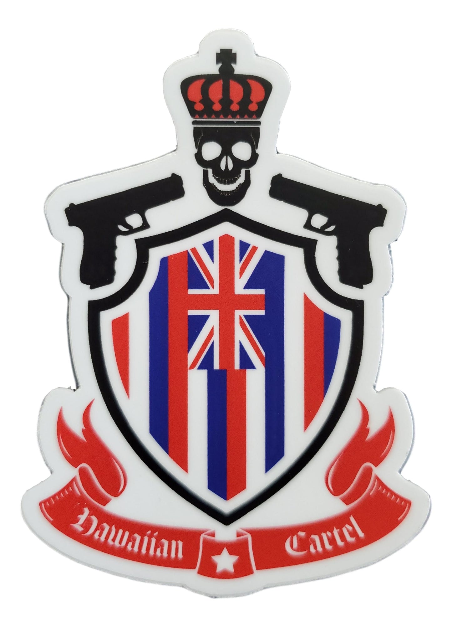 Sticker - SR-HCSHLD-4 - Hawaiian Cartel Shield