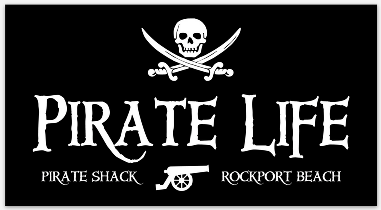 Sticker - SR-PRTLIFE-6 - Pirate Life Rectangle 6 inch