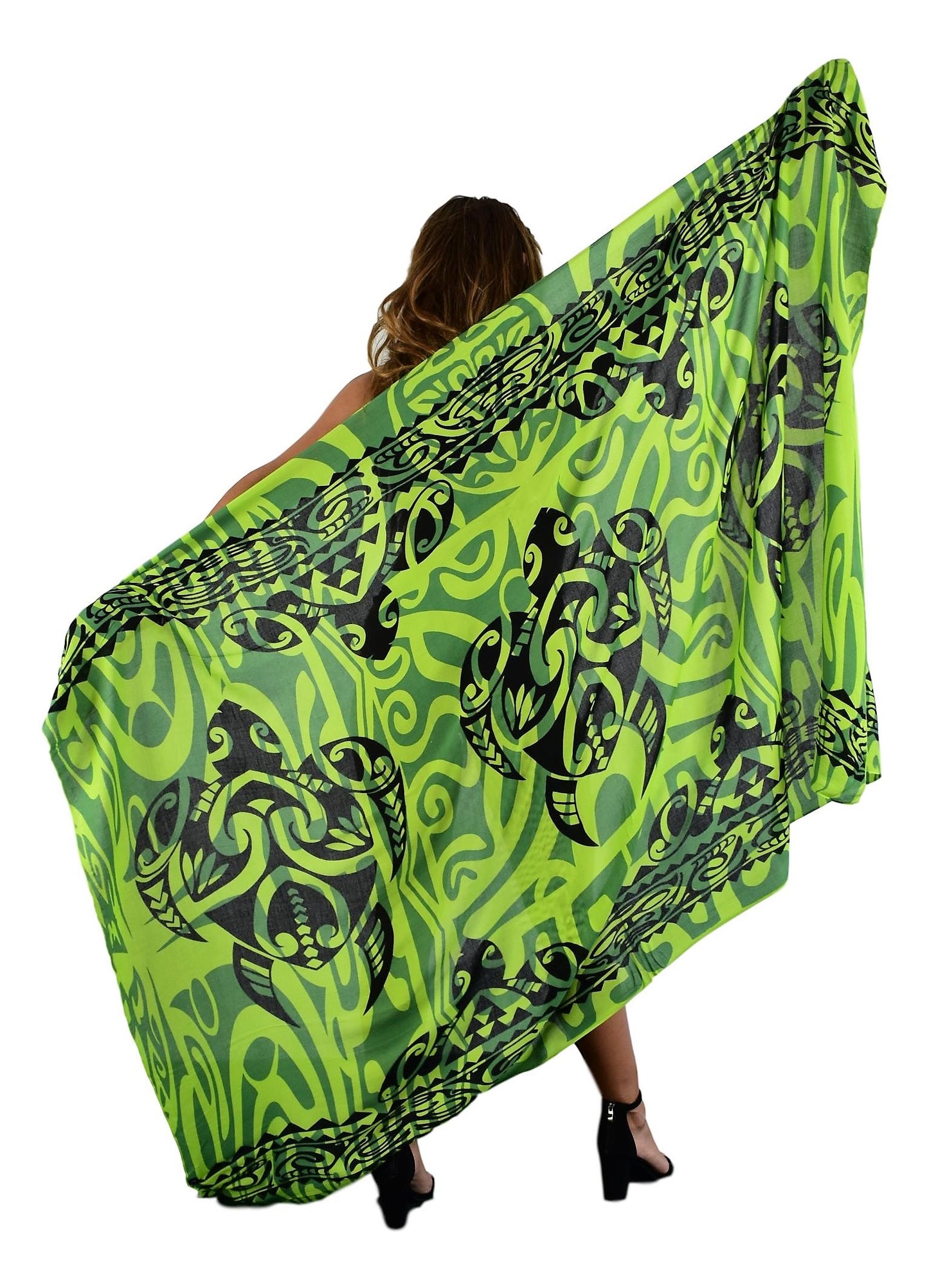 Sarong TAT-4-F - Tattoo Turtle Green