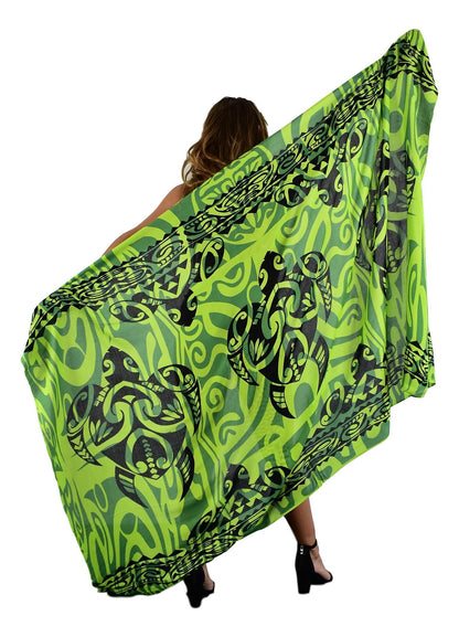 Sarong TAT-4-F - Tattoo Turtle Green