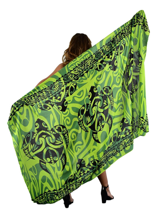 Sarong TAT-4-F - Tattoo Turtle Green