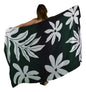 Sarong TL-10-F - Tiare Flower Black & White